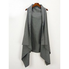 Solid Color Cloak Swallowtail Woolen Cardigan Vest